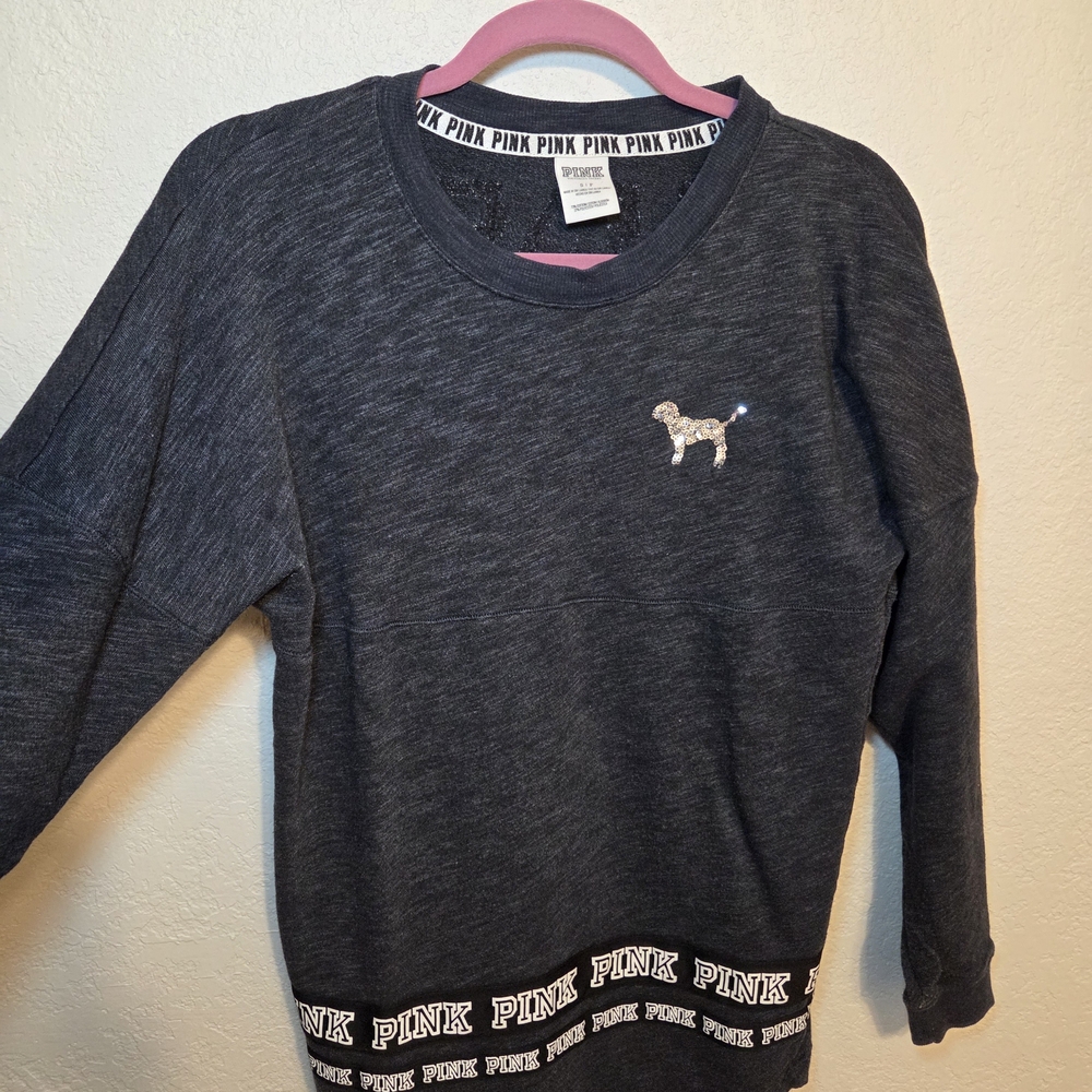 PINK Victoria's Secret Kids Gray Sweatshirt - Picture 1 of 6